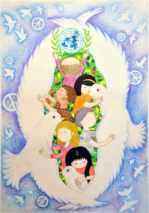 "和平,爱和理解" 2014全国少年儿童和平海报作品征集活动